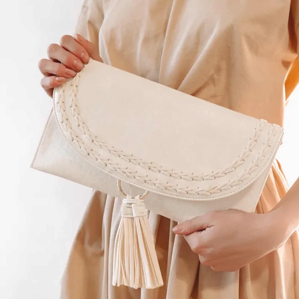 Lulus A Stitch in Time clutch